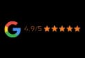 Google rating 4.9 out of 5